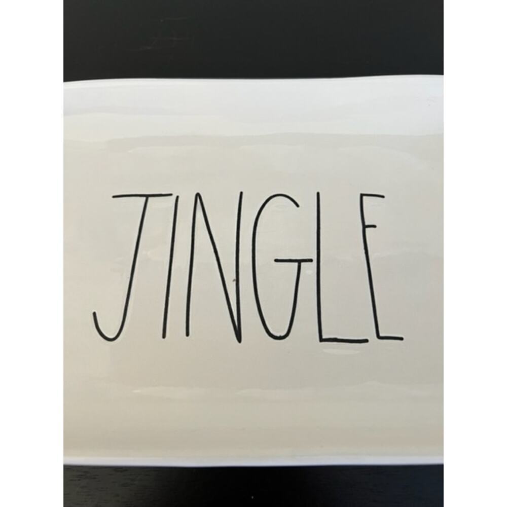 Rae Dunn Vintage 2015 Jingle Black Lettering Platter- M Stamped - Picture 3 of 5